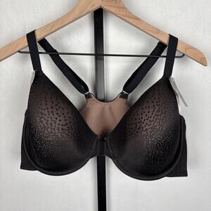 NEW Wacoal Back Appeal Front Close Contour T-Shirt Bra 853403 Women's 42D Black